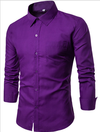 Λεπτό καλοκαιρινό ανδρικό πουκάμισο  Slim σε διάφορα χρώματα