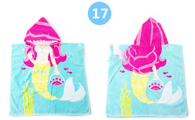 Детски кърпи за плаж с качулка в два размера различни цветове