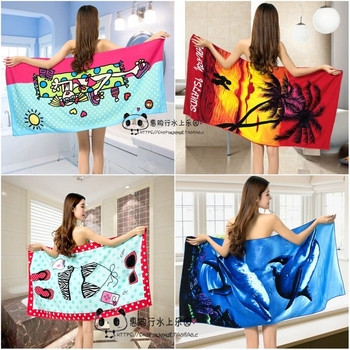 Тънки памучни плажни кърпи в различни цветове 150/70 см