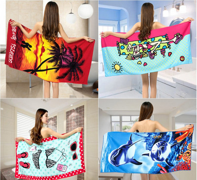 Тънки памучни плажни кърпи в различни цветове 150/70 см