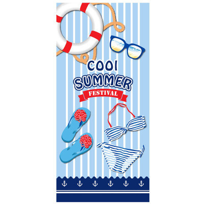 Тънки памучни плажни кърпи в различни цветове 150/70 см