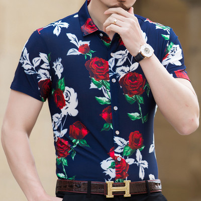 Cămașă pentru bărbați turnată în imprimeuri de diferite culori