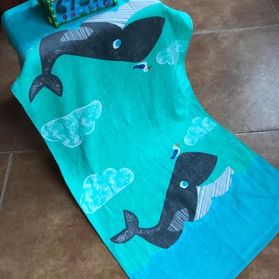 Prosop de plajă subțire pentru copii cu imagini diferite