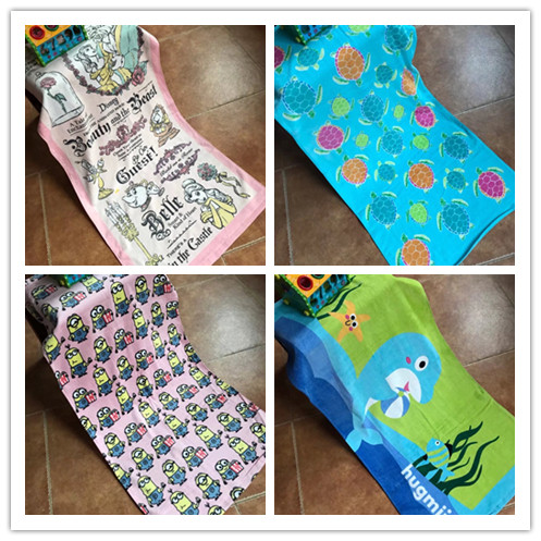 Prosop de plajă subțire pentru copii cu imagini diferite
