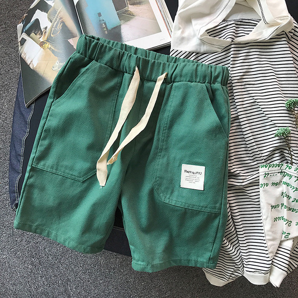 Pantaloni scurți pentru bărbați cu buzunare adânci și talie elastică în mai multe culori