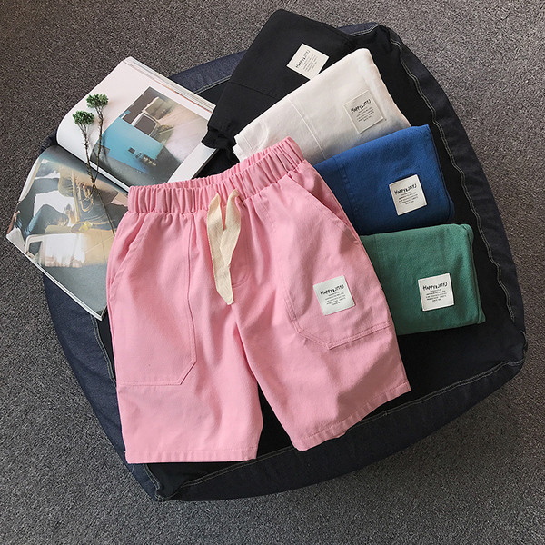 Pantaloni scurți pentru bărbați cu buzunare adânci și talie elastică în mai multe culori
