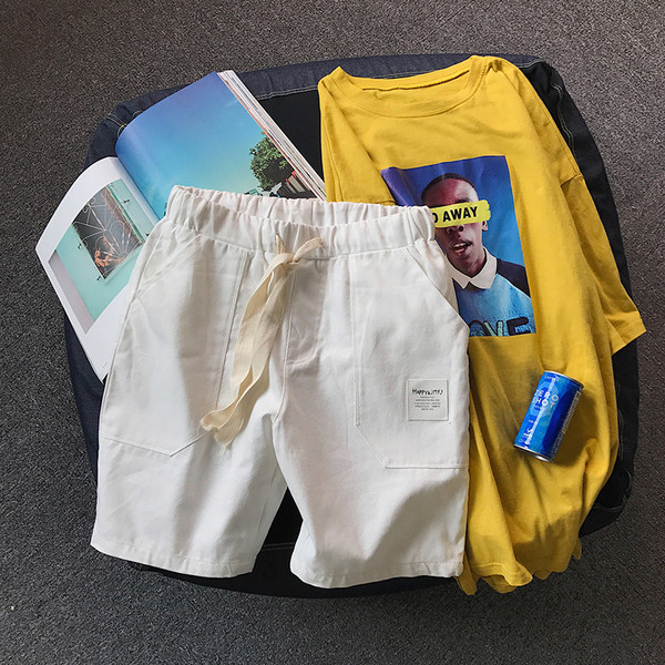 Pantaloni scurți pentru bărbați cu buzunare adânci și talie elastică în mai multe culori