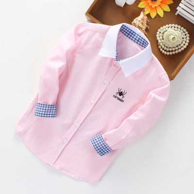 Παιδικό πουκάμισο για αγόρια σε διάφορα χρώματα με διακοσμητική τσέπη και κεντήματα