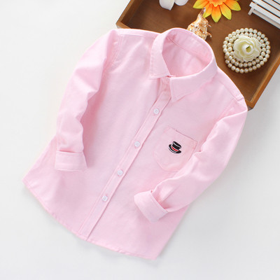 Παιδικό πουκάμισο για αγόρια σε διάφορα χρώματα με διακοσμητική τσέπη και κεντήματα