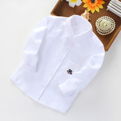 Παιδικό πουκάμισο για αγόρια σε διάφορα χρώματα με διακοσμητική τσέπη και κεντήματα