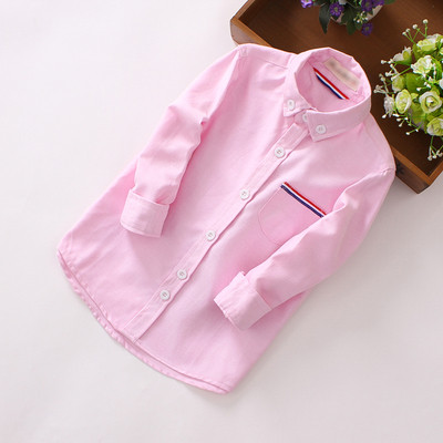 Παιδικό πουκάμισο για αγόρια σε διάφορα χρώματα με διακοσμητική τσέπη και κεντήματα