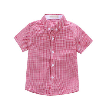 Παιδικό πουκάμισο για αγόρια σε ανοιχτό μανίκια