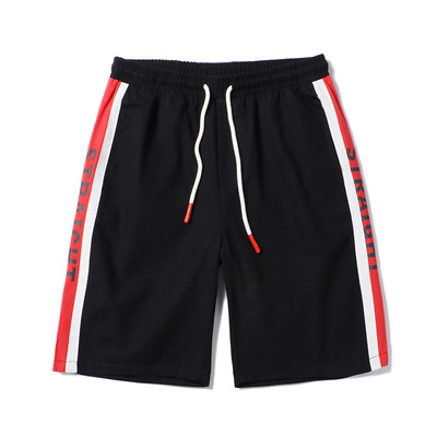 Περιστασιακά ανδρικά σορτς με έγχρωμη επιγραφή