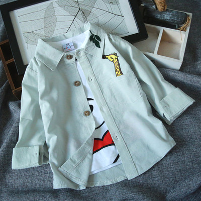 Παιδικό πουκάμισο κατάλληλο για κορίτσια και αγόρια σε διάφορα χρώματα με κεντήματα