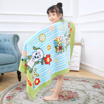 Children`s beach towels with different pictures