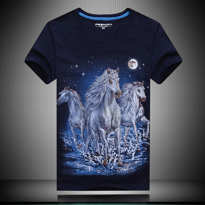 Ανδρικό μπλουζάκι σε διάφορα χρώματα με 3D εκτύπωση