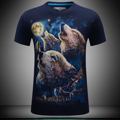 Ανδρικό μπλουζάκι σε διάφορα χρώματα με 3D εκτύπωση