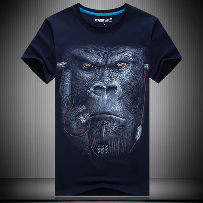 Ανδρικό μπλουζάκι σε διάφορα χρώματα με 3D εκτύπωση