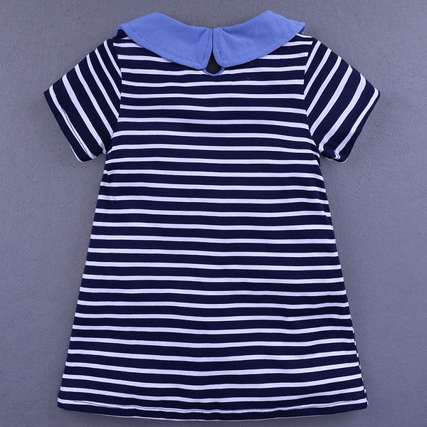 Rochie casual pentru copii cu imprimeu si broderie