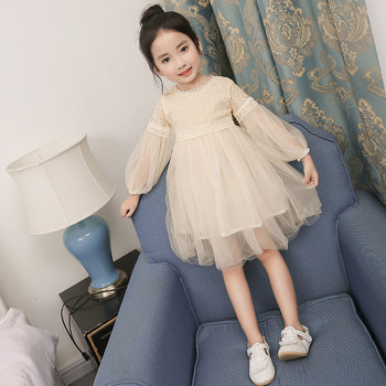 Κομψό παιδικό φόρεμα με μακριά μανίκια - δύο χρώματα