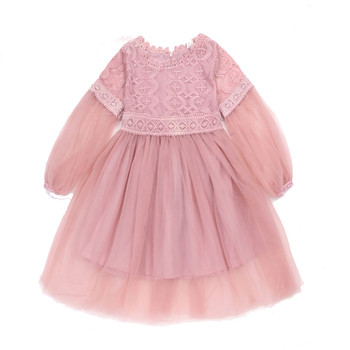 Κομψό παιδικό φόρεμα με μακριά μανίκια - δύο χρώματα