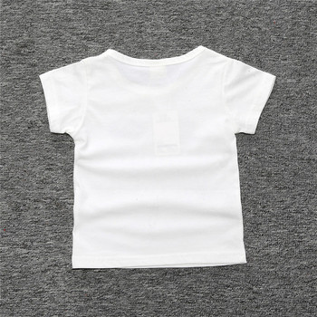 Παιδικό t-shirt για κορίτσια σε λευκό με εκτύπωση και επιγραφή