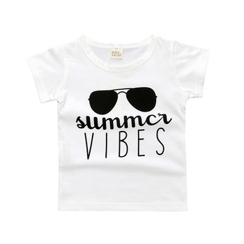 Παιδικό t-shirt για κορίτσια σε λευκό με εκτύπωση και επιγραφή