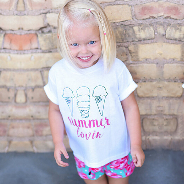 Παιδικό t-shirt για κορίτσια σε λευκό με εκτύπωση και επιγραφή