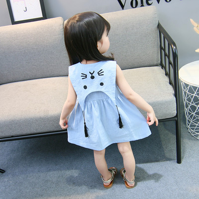 Κομψό παιδικό φόρεμα με εφαρμογή - δύο μοντέλα