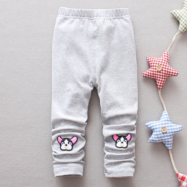 Jambiere pentru copii pentru fete cu aplicare in alb, roz si negru