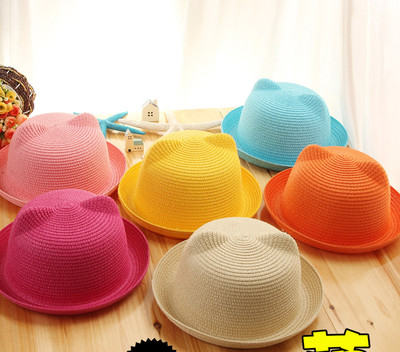 Сламени  унисекс шапки за плаж в няколко модела и различни цветове