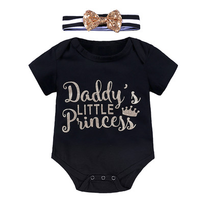 Βρεφικό κορμάκι με κοντό μανίκι σε τρία χρώματα με επιγραφή