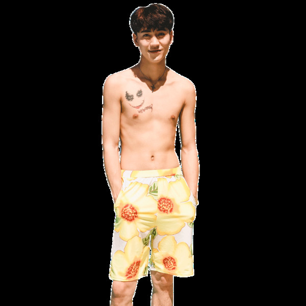 Costume de baie pentru bărbați în două modele cu imprimeuri diferite de la XL la 3XL