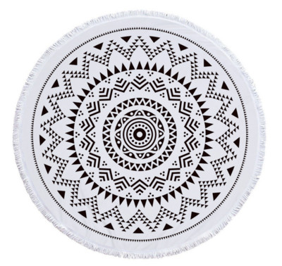 Плажна кърпа в кръгла форма в разнообразни цветове с принт