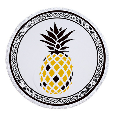 Плажна кърпа в кръгла форма в разнообразни цветове с принт