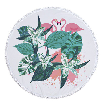 Плажна кърпа в кръгла форма в разнообразни цветове с принт