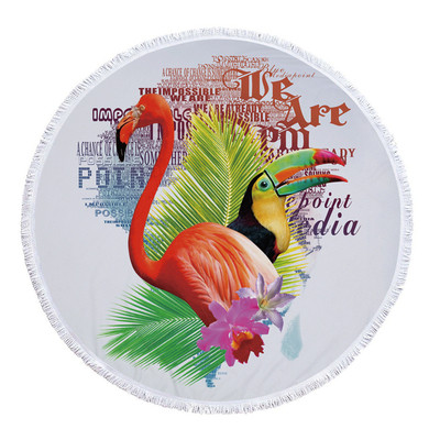 Плажна кърпа в кръгла форма в разнообразни цветове с принт