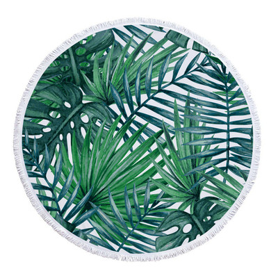 Плажна кърпа в кръгла форма в разнообразни цветове с принт