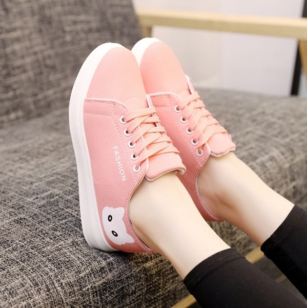 Tenisi casual dama in trei culori cu imprimeu