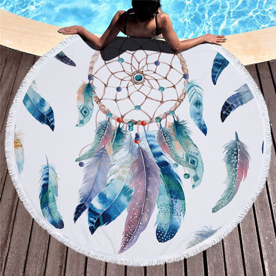 Stylish beach towels in different colors