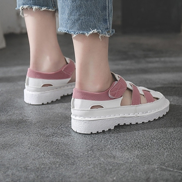 Sandale casual dama din piele ecologica model inchis in mai multe culori