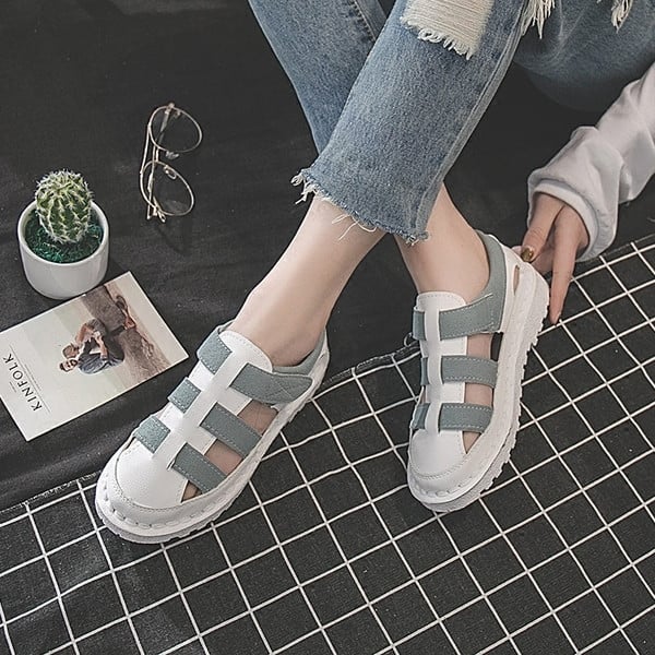 Sandale casual dama din piele ecologica model inchis in mai multe culori