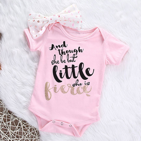 Body bebelus cu maneci scurte in roz cu panglica si inscriptie