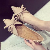 Pantofi casual dama ascutit din piele ecologica cu perle in trei culori