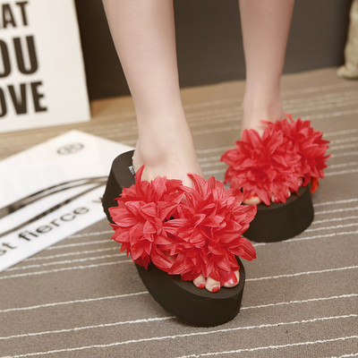 Γυναικέιες παντόφλες με 3D διακόσμηση σε διάφορα χρώματα