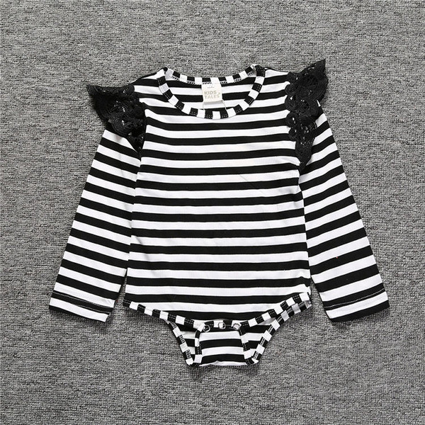 Κομψό βρεφικό κορμάκι με μακρύ μανίκι και δαντέλα σε διάφορα χρώματα