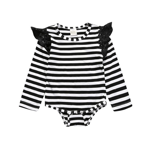 Κομψό βρεφικό κορμάκι με μακρύ μανίκι και δαντέλα σε διάφορα χρώματα