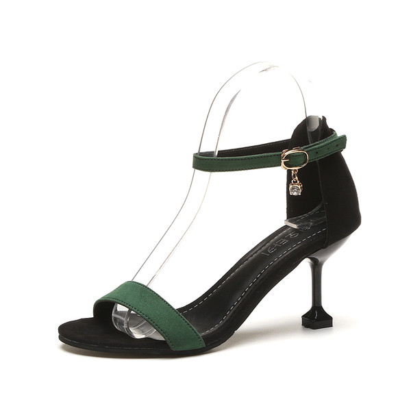 Sandale de dama pe toc subtire jos - doua modele in mai multe culori