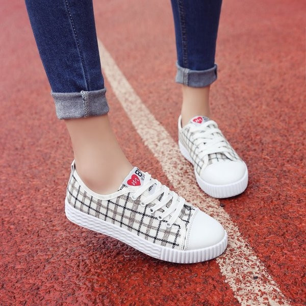 Tenisi dama de vara in carouri in trei culori