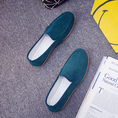 Дамски мокасини от плат в различни цветове